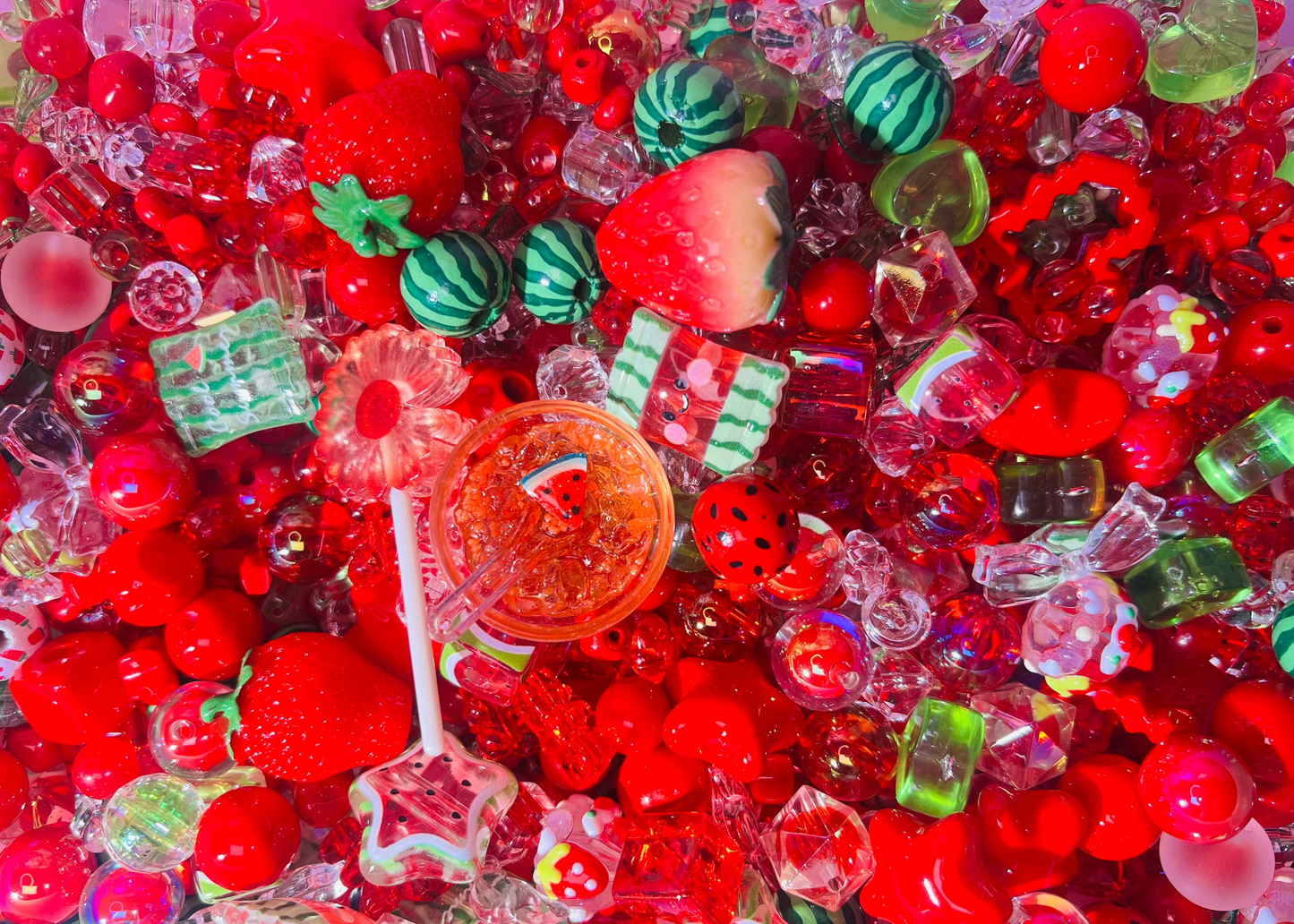 ビーズ掘り掘り〜スイカとイチゴ