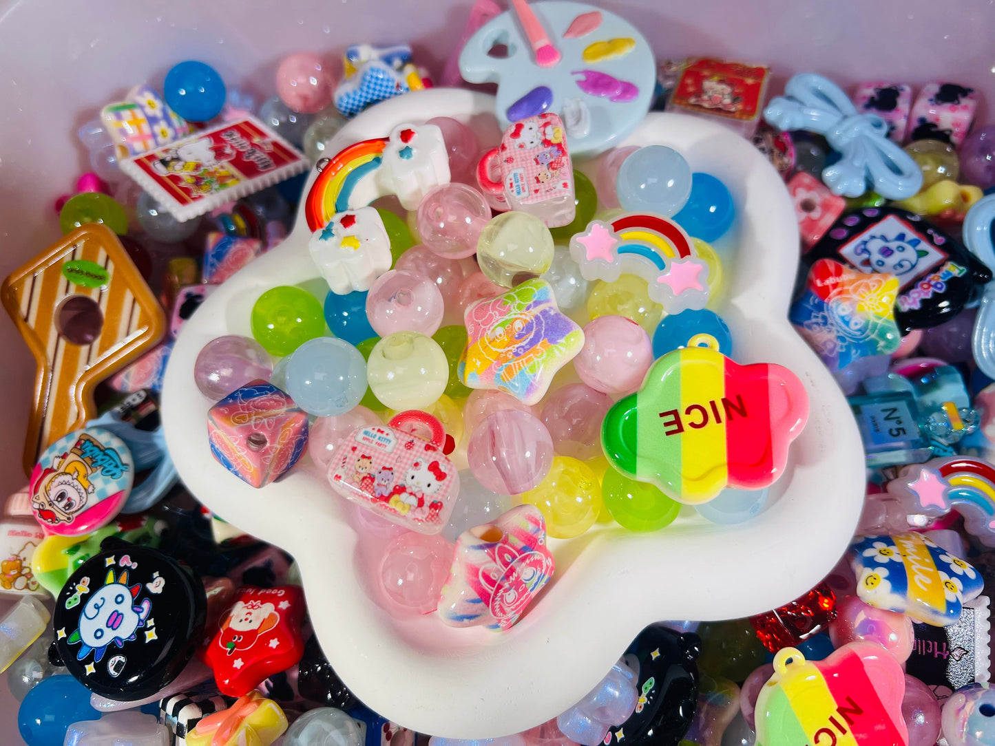 ビーズ掘り掘り〜虹