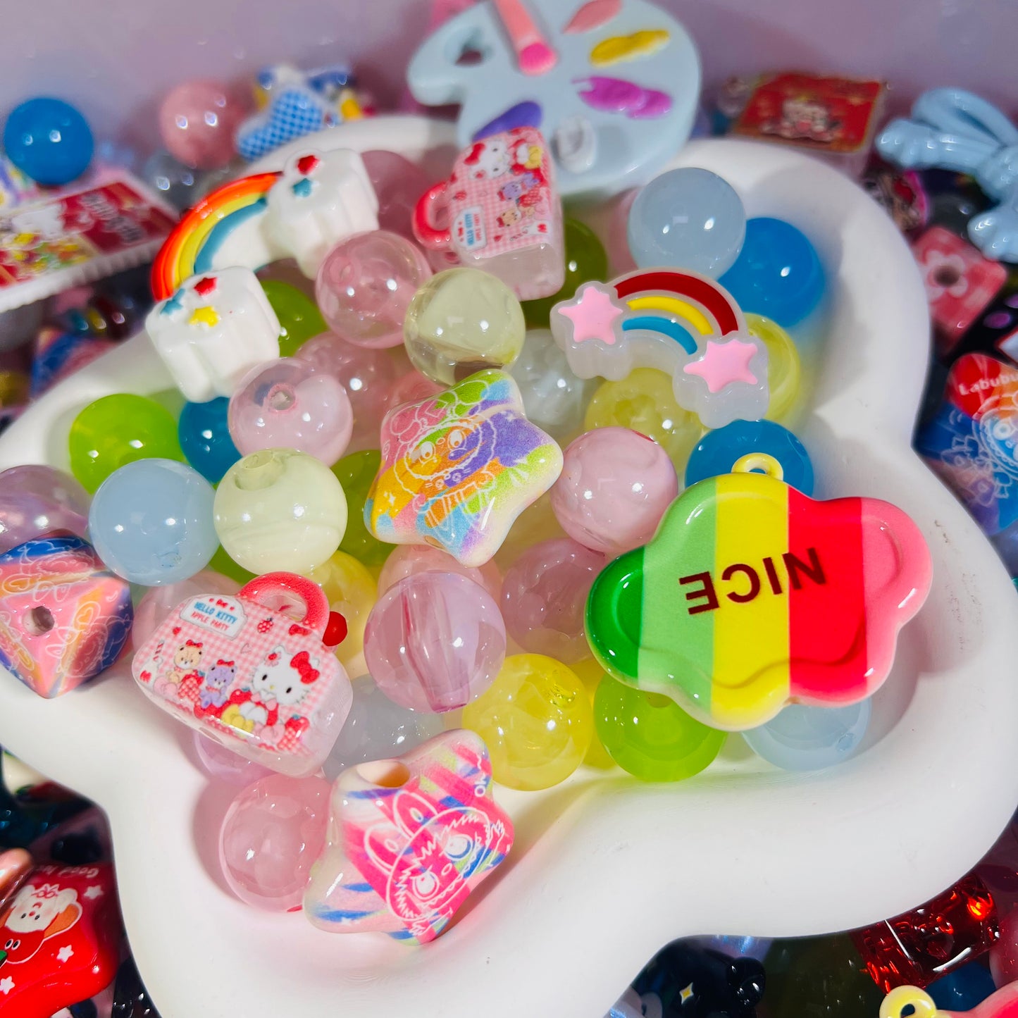 ビーズ掘り掘り〜虹