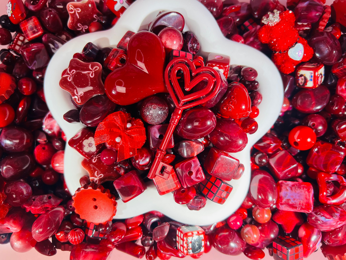 ビーズ掘り掘り〜アンゴラレッド～