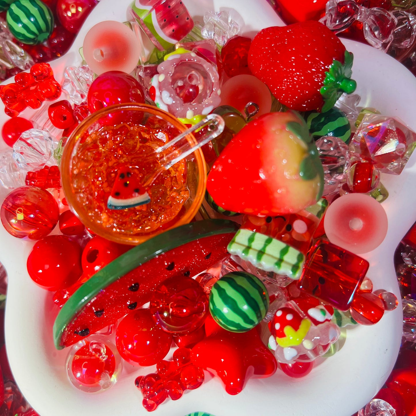 ビーズ掘り掘り〜スイカとイチゴ