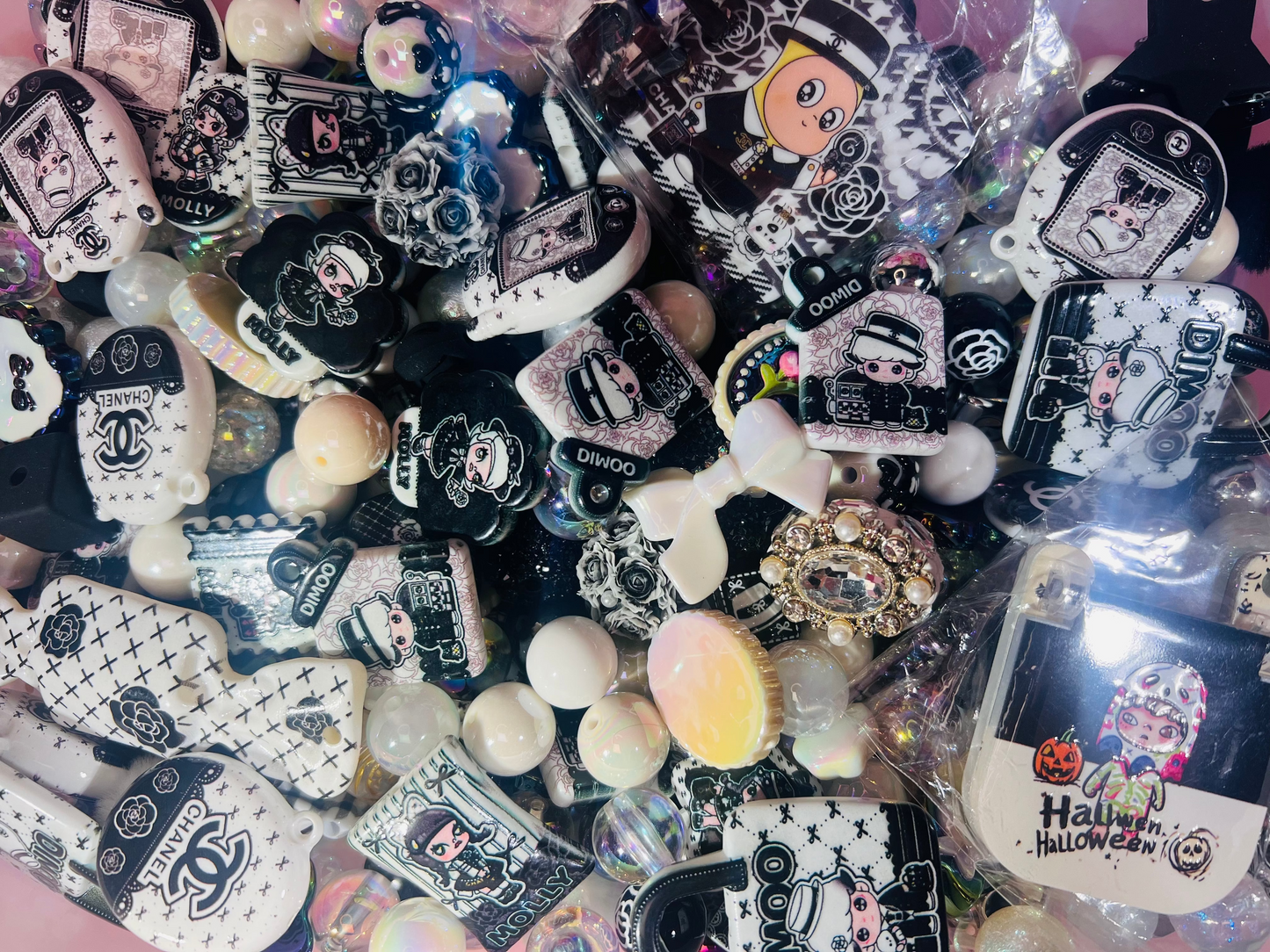 ビーズ掘り掘り〜黑白COCO風～LAST 10尺