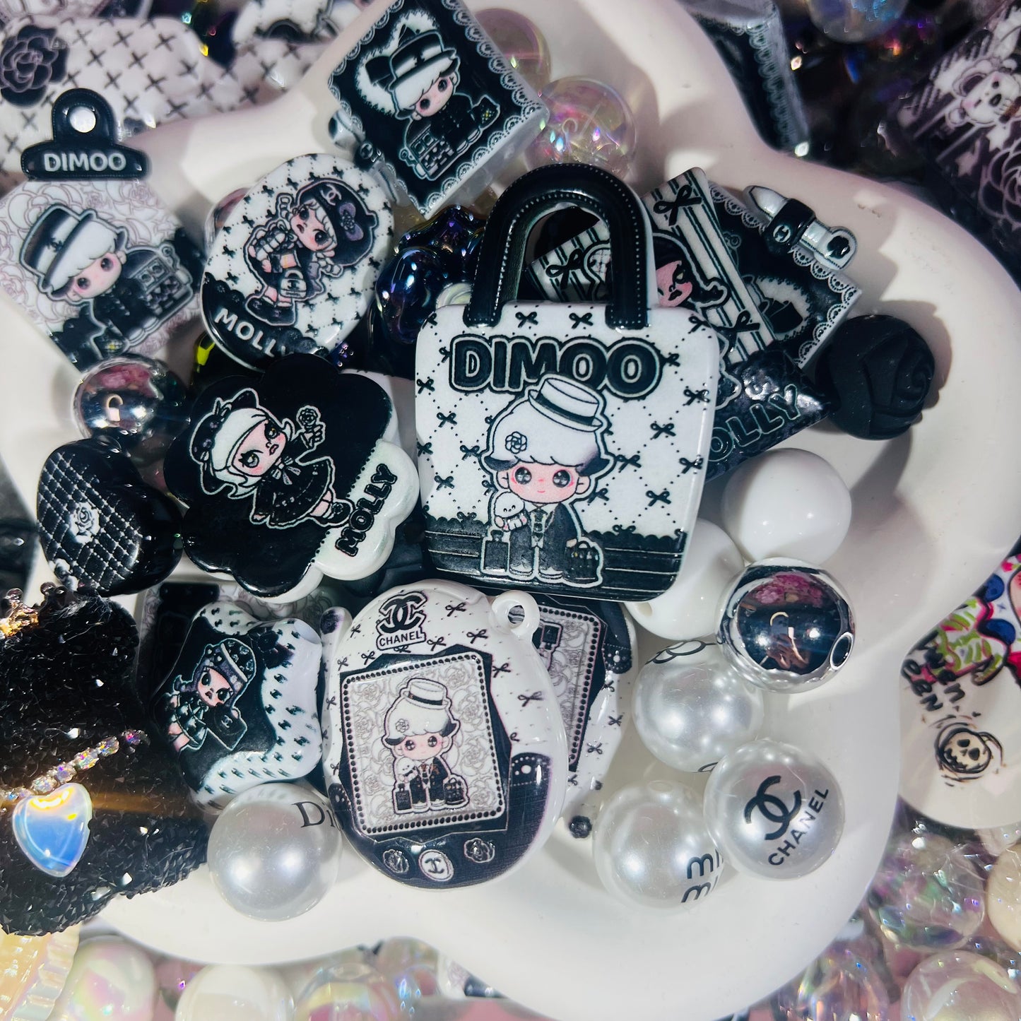 ビーズ掘り掘り〜黑白COCO風～LAST 10尺