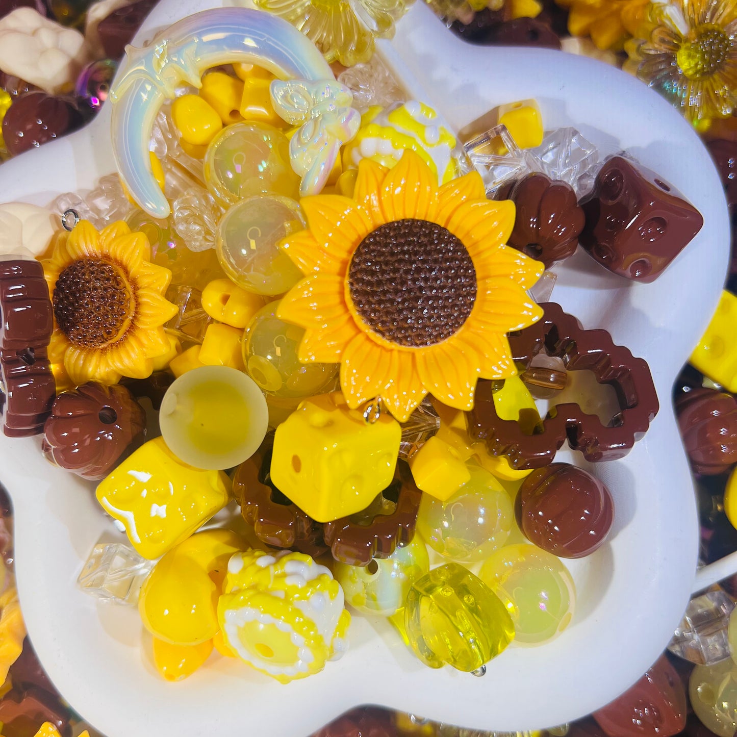 ビーズ掘り掘り〜ひまわり