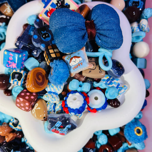 ビーズ掘り掘り〜デニム風